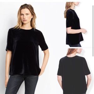 NWOT Vince Midnight Navy Blue Silk Blouse